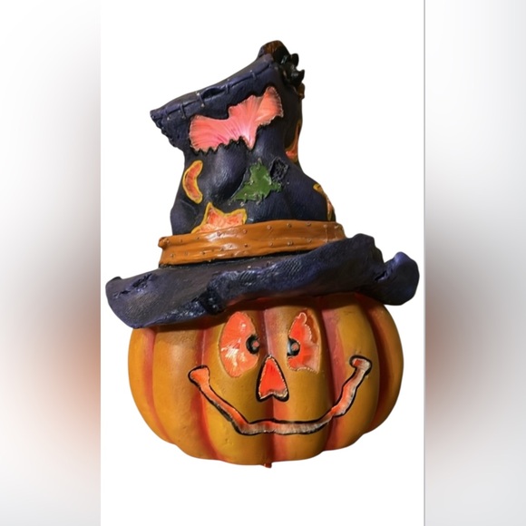 Puleo Fiber Optic Light Up Jack O’ Lantern & Witch Halloween Decor - Picture 1 of 7